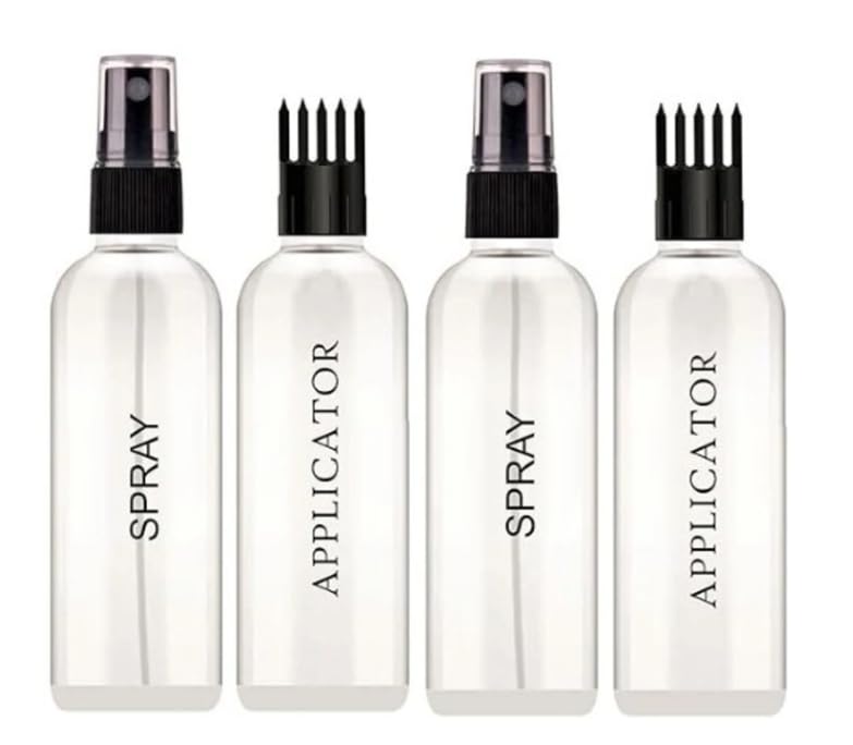 Hair Applicator Bottle, 100ml, Transparent, with Root Comb and Fine Mist Spray, for Hair Oil, Serum, Toner, Conditioner, Salon and Travel Use (Comb+Comb)-image-37