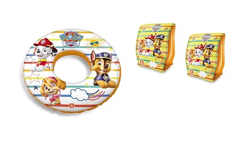 Mondo Toys - Ensemble accoudoirs et Beignet Enfants mer été Piscine (Paw Patrol)