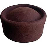 Muteitt Elegante Sombrero Pastillero para Mujer, Boina Francesa Retro De Lana, Tocado para Boda, Derby, Iglesia, Fiesta, Cóctel, Fedora De Invierno