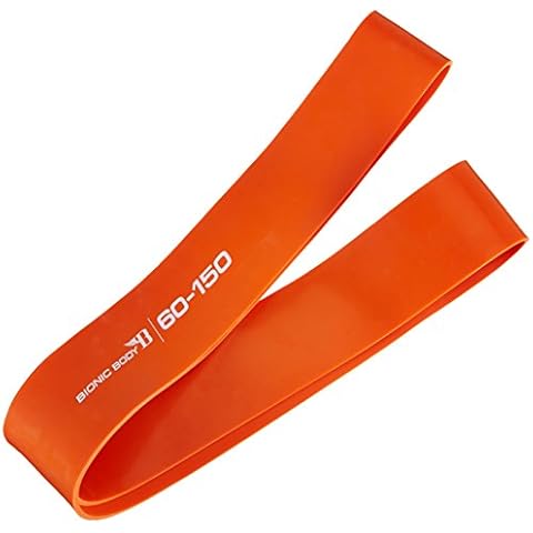 Bionic Body Assorted Resistance Loop Bands Fitness Bands for Power Lifting Strength Training Home Gym and Cardio Exercise, Orange - 60 to 150 lbs. (Single) Cover