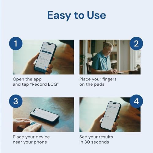 KardiaMobile 1-Lead ECG Monitor, Health Canada Licensed Heart Monitor, Detects Normal Sinus Rhythm, AFib & Arrhythmias, Results in 30 Seconds — view 5