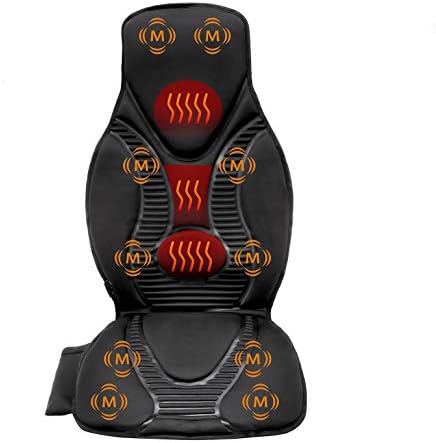 FIVE S FS8816 Massage Seat Cushion, Massager with Heat, 10 Massage Nodes for Neck, Shoulders, Back/Lumbar, Thighs for Home, Office (Black)