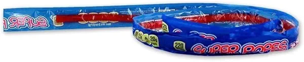 Super Ropes 34" Individually Wrapped Rope, 2oz (15 Pack), Red Licorice Candy Rope