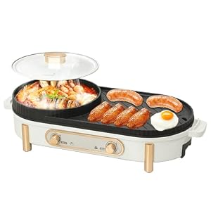 Elektrischer Hot Pot Mit Grill, 2 In 1-Elektrogrill-Hot Pot,Topfkocher