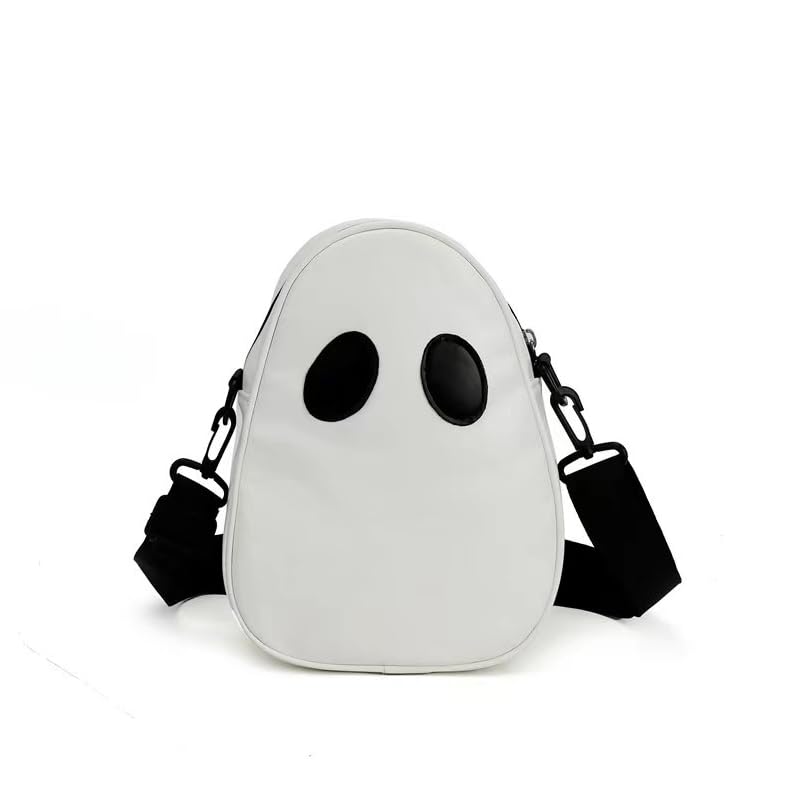Unisex Ghost-Themed Crossbody Bag – Trendy Japanese Korean Style Shoulder Sling Bag with Large Capacity