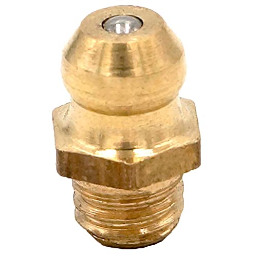 Qinlu-Brass Connector Hose Fitting 20pcs M6x0.75 /M6x1.0 Male Brass Grease Nipple Fitting For Grease Gun Machine Tool, corrosion resistance ( Color : M6x1.0 )