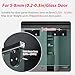 SYWYMX Frameless Sliding Glass Door Track Hardware - Cuttable Aluminium Double Track and Rollers, Concealed Glass/Wardrobe/Bypass Door Rail, Easy to Install(Black,5ft/1.5m)