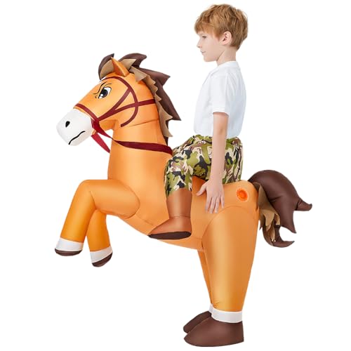 Disfraz Inflable de Caballo para Niños 7-10 años miniatura 6