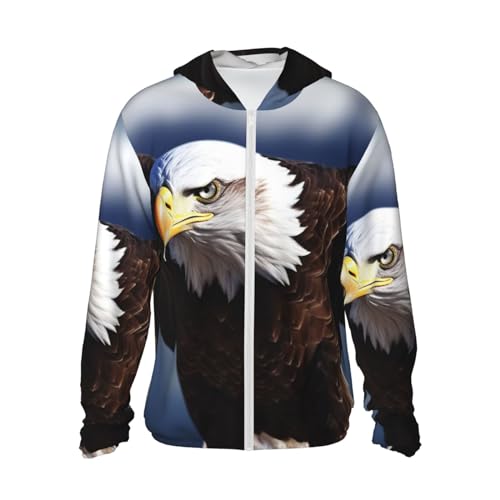 Veste à capuche UPF 50+ Eagle à fermeture éclair intégrale et manches longues