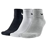 Nike Dri-FIT Cushion Quarter 3 Pack Multicolor 5 LG (Men's Shoe 8-12, Women's Shoe 10-13)