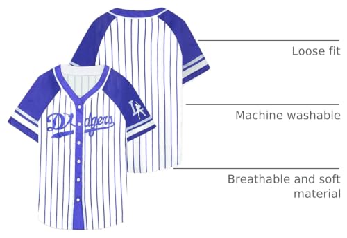 Image of Baseball Jersey Women Baseball Shirts Baseball Team Button Down Jerseys | Game Day Striped Jersey, Perfect for Daily Outings, Photos, Sports, Hip-Hop Party, Campus Wear, Weekend Hangout