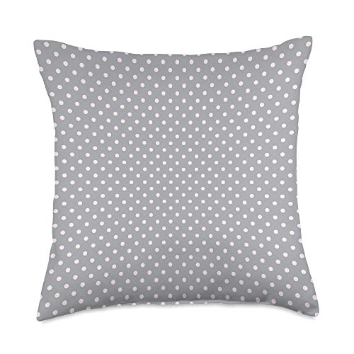 Pink Polka Dot Pattern Girls Nursery Decor Decorative Throw Pillow