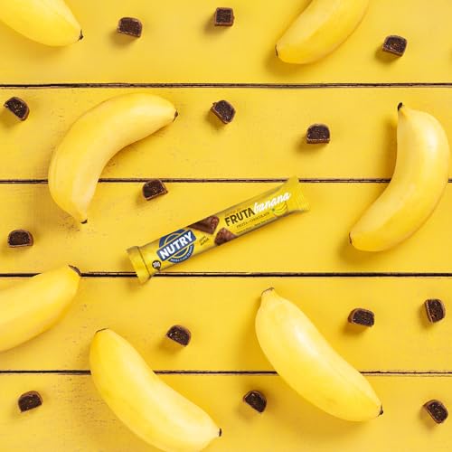 Barra de Fruta Nutry Banana 20g - Display Com 24 Unidades - Com Fruta, Chocolate e Aveia