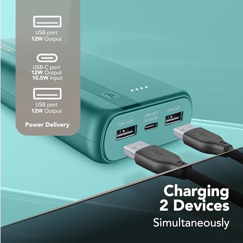 Miniatura 3 de Power Bank Cellularline 20000 mAh con USB-C In/out + 2 Puertos USB-A – Carga Múltiple e Indicador LED – Azul