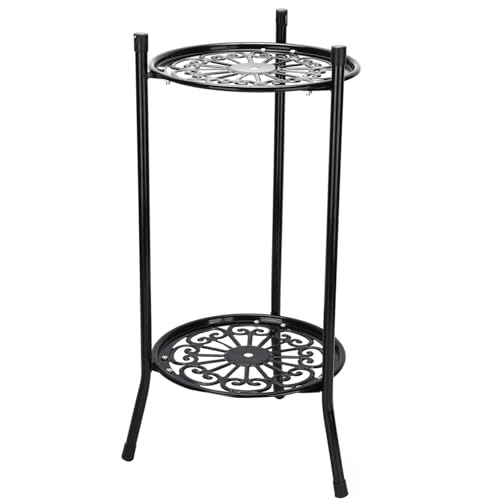Support pour plantes en métal étagère fleurs robuste intérieure extérieure 20x12 - 2
