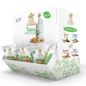 Fiore Di Puglua - Snack Taralli Gusto Classico (con aceite de oliva virgen), 35 g x 40 unidades Cover