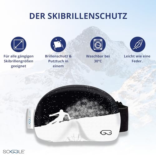 Soggle Ski Protective Microfibre Cover for Ski Goggles (One Size), Colour: Grafitti B-t-s-turquoise, Graffiti B-T-S Turquoise - Image 3