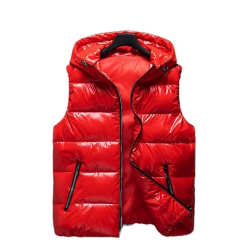 Gilet en duvet pour femme grande taille hiver chaud doudoune rouge