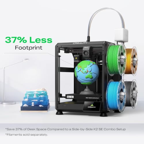 Image of Creality K2 SE 4C 3D Printer, Multi-Color 3D Printer, 500mm /s Fast Printing | Heated Bed, Beginner-Friendly, Ready to Use, Auto Leveling, 220x215x245mm Print Size, Ideal FDM 3D Printer for Kids & Makers