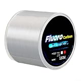 120M Fluorocarbon Fishing Leader Line, 0.8#-8.0# (4.13-34.32LB), Low Visibility and Abrasion Resistant, for Freshwater and Saltwater Fishing（White） 0.8