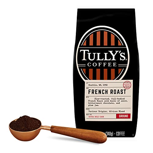 Tully's Coffee French Roast, Ground Coffee, Dark Roast, Bagged 12Oz #TOP1