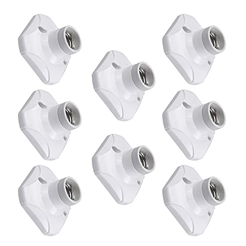 Portalampada E27 A 3 Teste, Resistente, 2 Pezzi, Parallelo 220V-250V, Con Staffa M10, Per Corridoi, Soggiorni, Studi, Plafoniere