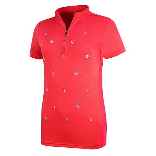 Savalino Women's T-Shirts & Bowling Jersey - Athletic Shirts Women Tops, Red Short Sleeve Shirts For Women (X-Large) #TOP1