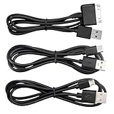 Smays 3-in-1 Replacement Charger Cable Kit for All Barnes & Noble Nook Tablets (HD, HD+, Color, Glowlight) - 3ft USB 2.0 Charging & Data Sync Cables