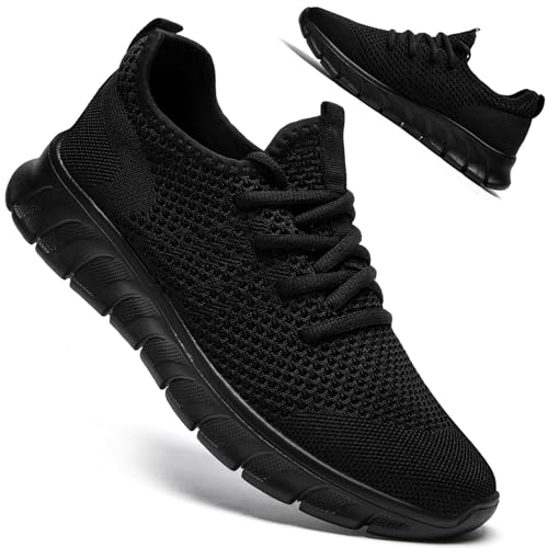 Damyuan Running Shoes for Womens Slip on Tennis Shoes Fashion Sneakers Gym Walking Lightweight Comfortable Sports Workout Athletic Mesh Shoe,Black,Size 8.5