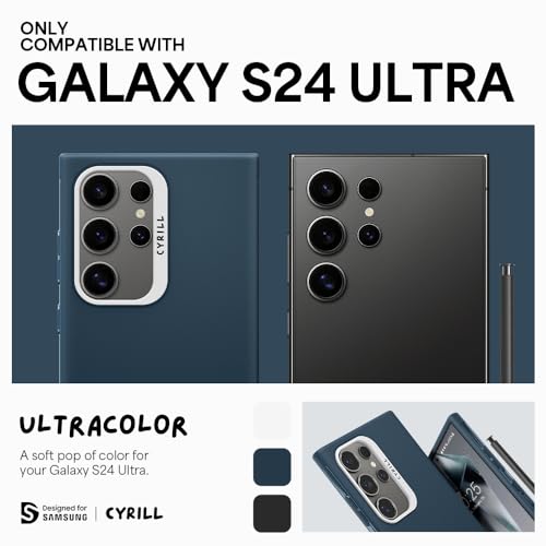 Image of Spigen Cyrill UltraColor | Samsung Galaxy S24 Ultra Case | Blue Galaxy S24 Ultra Back Cover | TPU+Poly Carbonate - Deep Sea