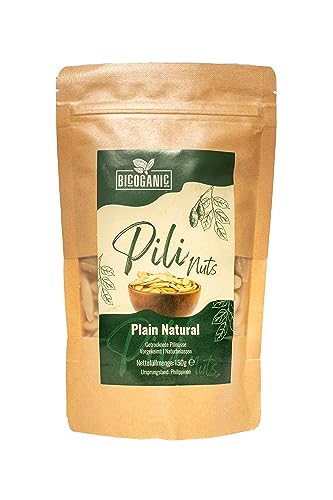 Pili Nüsse Plain 150g - NussGenuss, aus natürlicher Herstellung, keine Pestizide, leckeres Superfood, optimal für eine ketogene Ernährung