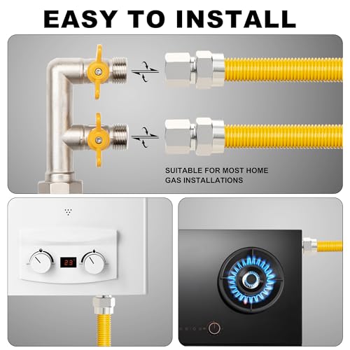 Hromee HR4146 48 Inch Flexible Gas Line Kit For Dryer thumb #3