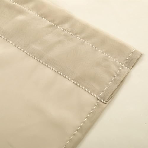 Miniatura 5 de GYROHOME Juego de 2 paneles de cortina de gasa transparente con bolsillo para barra, filtro de luz solar, protege la privacidad de poliéster