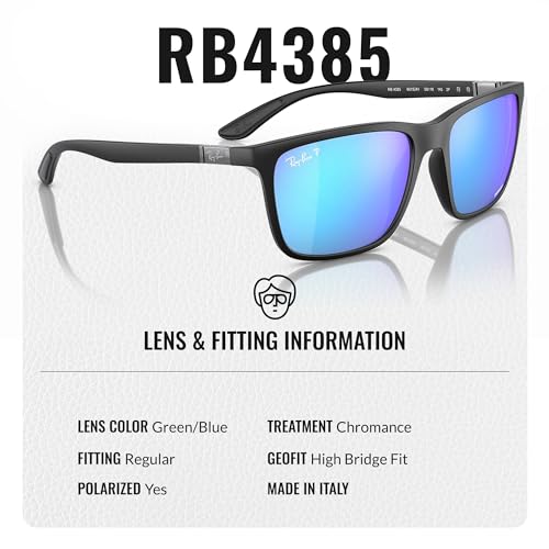 Ray-Ban RB4385 Rectangle Shaped Sunglasses for Men & Women with Official RAYBAN Eyewear Kit4