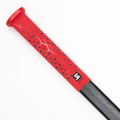 SNIPER SKIN ICT Hockey Grip, Fits Adult and Kids Sticks, Easy Install, Durable, Better Than Hockey Tape, Ideal Team Swag, Tacked Feel- RED Lightning