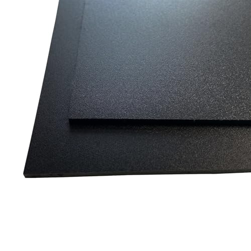 Image of 2 Pack Black Plastic Sheet 12x12x0.12 in Flexible High Tensile Plastic Sheets Black Plastic Panel for DIY Materials Handicrafts Home Decoration