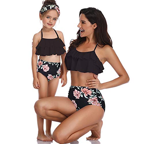 Roupa de banho Lutun para família, roupa de banho para pais e filhos, conjunto de biquíni de praia c