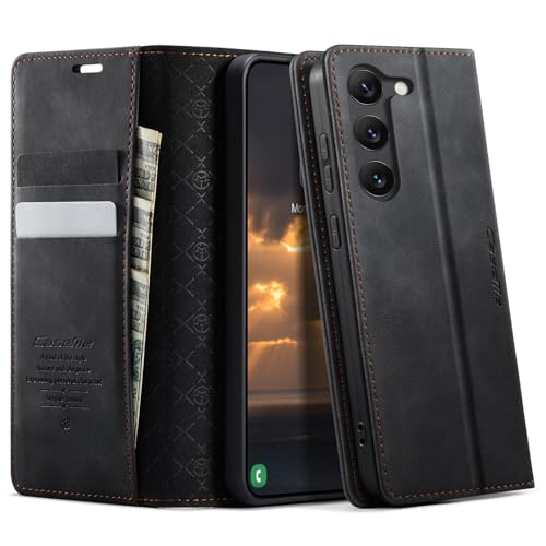 KZB Handyhülle für Samsung Galaxy S23 5G Hülle Premium Leder mit RFID Schutzhülle Klapphülle Magnet Kartenfach Standfunk...