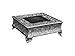GiftBay 16 inch Square Silver Wedding Cake Stand, Hand Crafted, Embossed, Durable Build