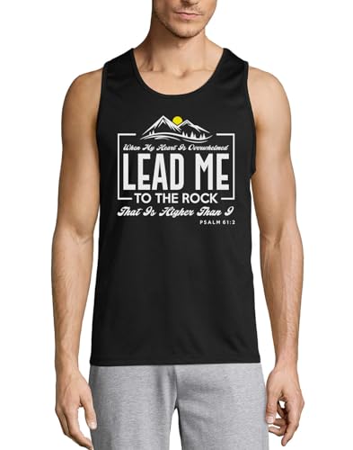 Camiseta sin mangas para hombre inspiradora con el Salmo 61 con texto en inglés
