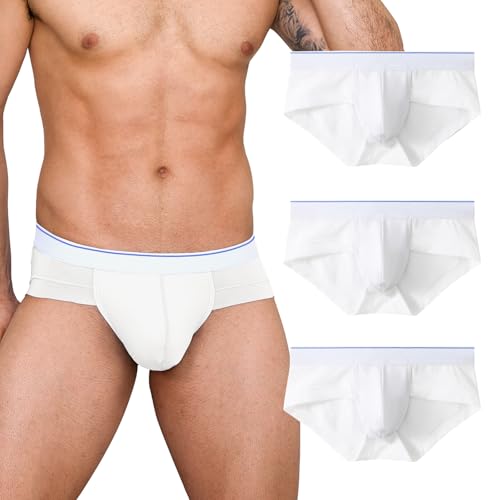 HOOFESAN Men's Briefs Underwear Silky Bikinis Thongs No Fly Pouch Moisture-Wicking Underpants for Men Multi pack
