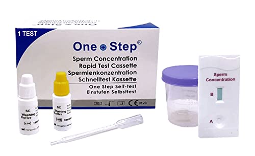 One+Step Fertilità Maschile Sperm Test per conteggio Spermatozoi per Uomo - Kit diagnosi Sperma Rapido - Misura la concentrazione di spermatozoi in modo sicuro e preciso