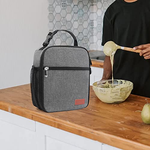 Habopet Lunch Box For Men & Women Durable Lunch Bag For Adults Reusable Small Lunchbox Grey #TOP5