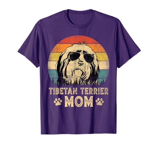 Vintage Tibetan Terrier Mom Dog Lovers Mother's Day T-Shirt