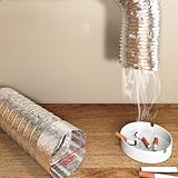 FACAIIO Tubo de escape de humo para soldadores, tubo de ventilación de aluminio de 8 cm de diámetro, 300 cm/600 cm de longitud para extracción de humos de taller, cocina, baño