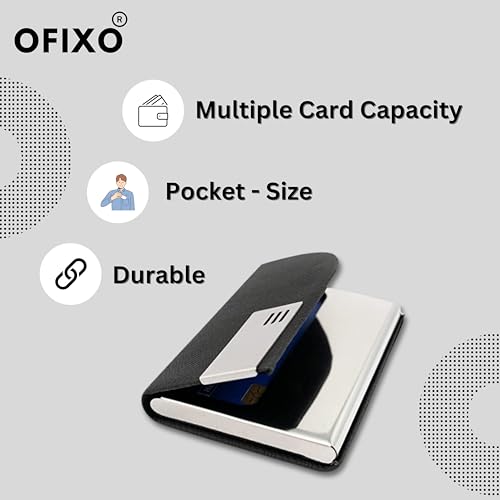 OFIXO Store OFIXO Stainless Steel Business Card Case Silver - Image 4