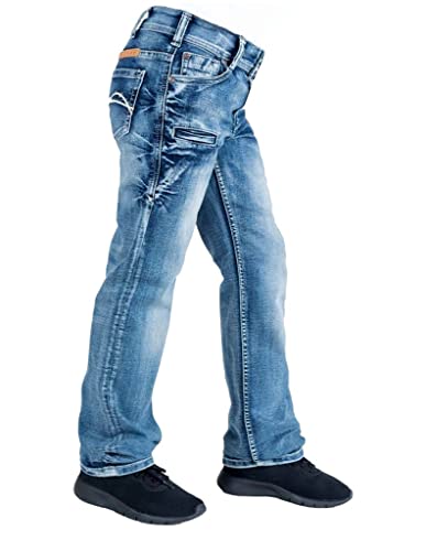B. Tuff Western Jeans Boys Casey II Bootcut Button 7 Reg Med BCASII Medium Wash2