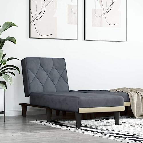 Vetnasa Sofá diván de tercio Gris Oscuro Mobiliario, Sillas, Divanes Gris 14,95 KG