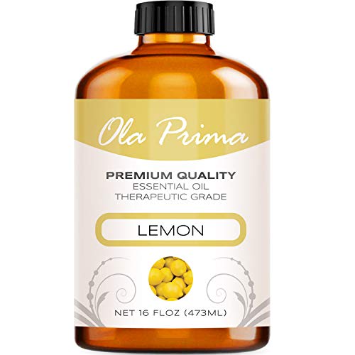 Ola Prima Oils Lemon Essential Oil 16oz Bulk, Essential Oil for Aromatherapy, Diffusers, Candle Making, and Household Cleaning