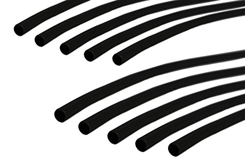 10 Lot Temco 1/8" Marine Heat Shrink Tube 3:1 Adhesive Glue Lined 4 Ft Black #TOP2